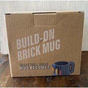 BUILD-ON Brick Blue Coffee Mug 12oz Blue BPA Free IN ORIGINAL BOX